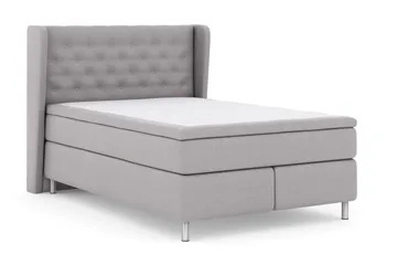 Select No 4 Komplett Sängpaket 140x200 Fast - Ljusgrå/Metall - Products - Möbler - Säng - Kontinentalsäng
