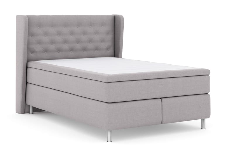 Select No 4 Komplett Sängpaket 140x200 Fast - Ljusgrå/Metall - Products - Möbler - Säng - Kontinentalsäng