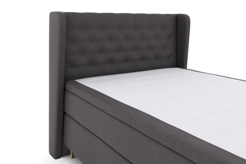 Select No 4 Komplett Sängpaket 140x200 Fast - Mörkgrå/Guld - Products - Möbler - Säng - Kontinentalsäng