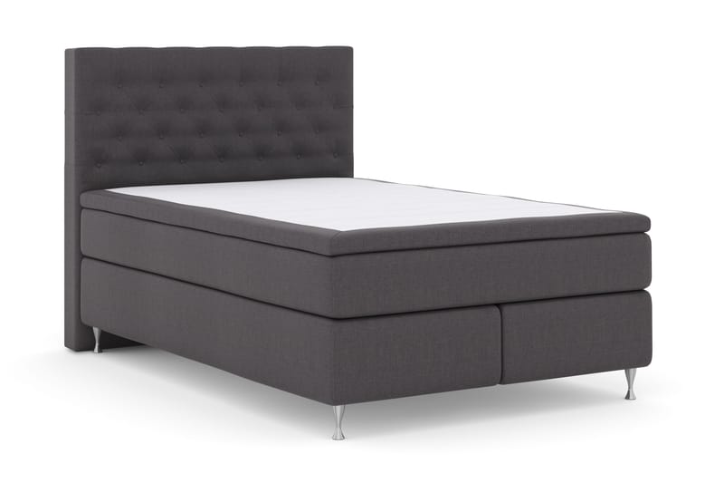 Select No 4 Komplett Sängpaket 140x200 Fast - Mörkgrå/Silver - Products - Möbler - Säng - Kontinentalsäng