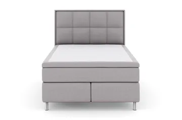 Select No 4 Komplett Sängpaket 140x200 Fast/Medium - Ljusgrå/Metall V-form - Products - Möbler - Säng - Kontinentalsäng