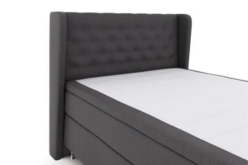 Select No 4 Komplett Sängpaket 140x200 Fast/Medium - Mörkgrå/Silver - Products - Möbler - Säng - Kontinentalsäng
