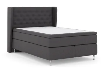 Select No 4 Komplett Sängpaket 140x200 Fast/Medium - Mörkgrå/Silver - Products - Möbler - Säng - Kontinentalsäng