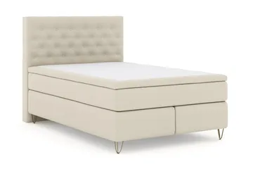 Select No 4 Komplett Sängpaket 140x200 Medium - Beige/Metall V-form - Products - Möbler - Säng - Kontinentalsäng