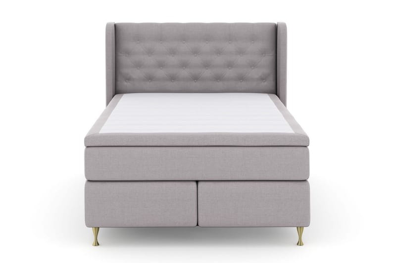 Select No 4 Komplett Sängpaket 140x200 Medium - Ljusgrå/Guld - Products - Möbler - Säng - Kontinentalsäng
