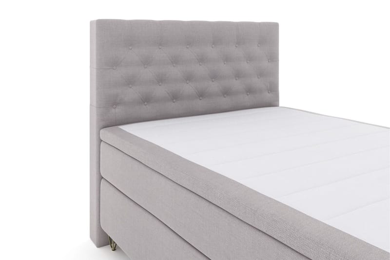 Select No 4 Komplett Sängpaket 140x200 Medium - Ljusgrå/Metall V-form - Products - Möbler - Säng - Kontinentalsäng