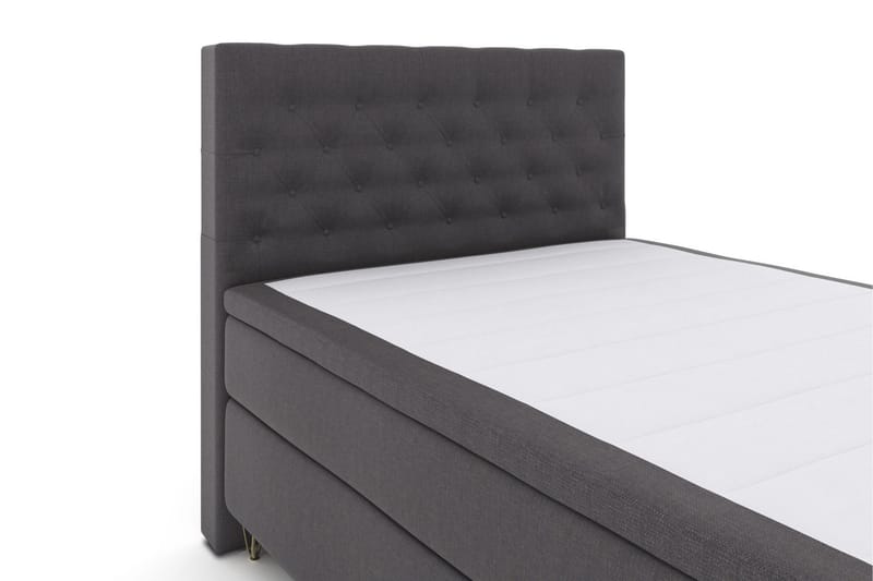 Select No 4 Komplett Sängpaket 140x200 Medium - Mörkgrå/Metall V-form - Products - Möbler - Säng - Kontinentalsäng