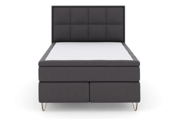 Select No 4 Komplett Sängpaket 140x200 Medium - Mörkgrå/Metall V-form - Products - Möbler - Säng - Kontinentalsäng