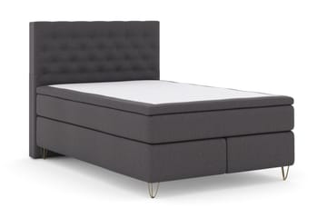 Select No 4 Komplett Sängpaket 140x200 Medium - Mörkgrå/Metall V-form - Products - Möbler - Säng - Kontinentalsäng