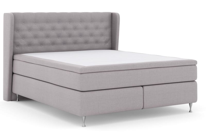 Select No 4 Komplett Sängpaket 160x200 Fast - Ljusgrå/Silver - Products - Möbler - Säng - Kontinentalsäng