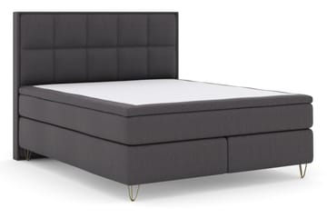 Select No 4 Komplett Sängpaket 160x200 Fast - Mörkgrå/Metall V-form - Products - Möbler - Säng - Kontinentalsäng