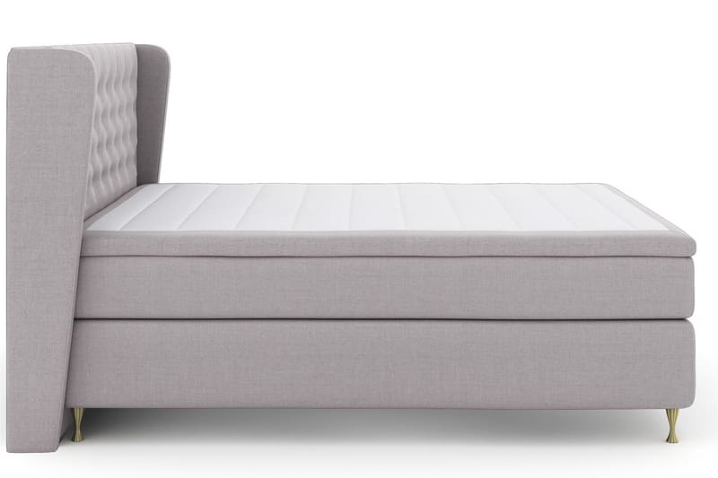 Select No 4 Komplett Sängpaket 160x200 Medium - Ljusgrå/Guld - Products - Möbler - Säng - Kontinentalsäng