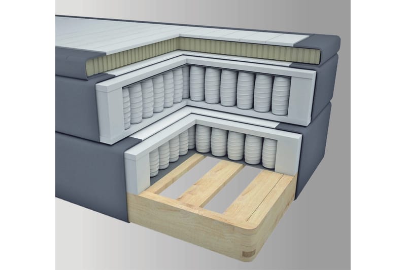 Select No 4 Komplett Sängpaket 160x200 Medium - Ljusgrå/Metall - Products - Möbler - Säng - Kontinentalsäng