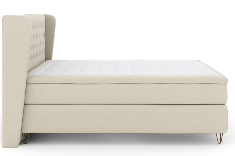 Select No 4 Komplett Sängpaket 180x200 Fast, Beige/Metall V-form