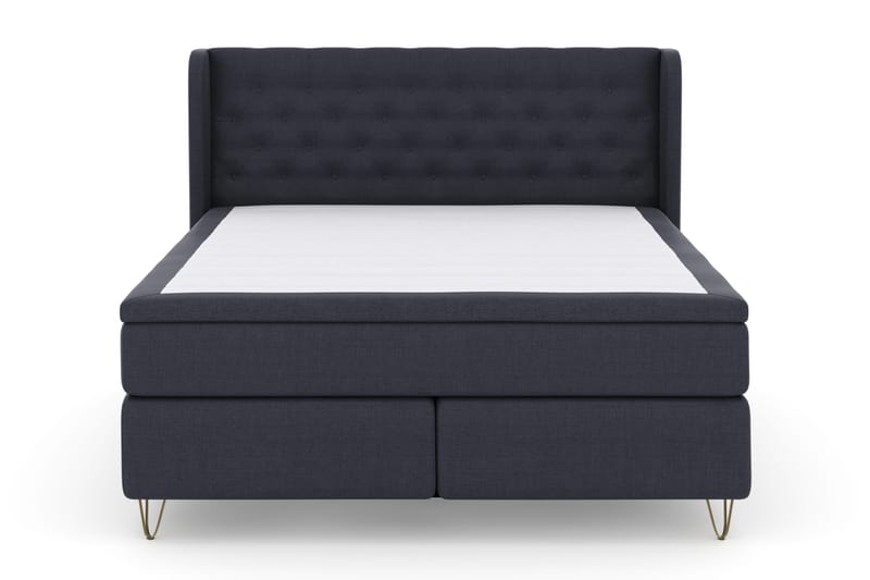Select No 4 Komplett Sängpaket 180x200 Fast - Blå/Metall V-form - Products - Möbler - Säng - Kontinentalsäng