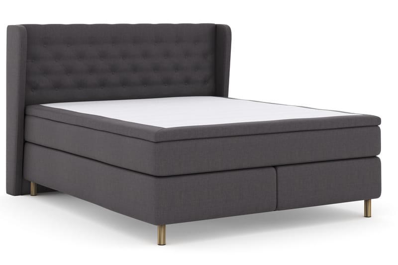 Select No 4 Komplett Sängpaket 180x200 Fast - Mörkgrå/Koppar - Products - Möbler - Säng - Kontinentalsäng