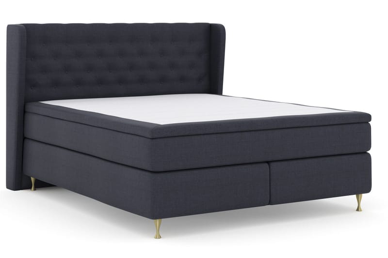 Select No 4 Komplett Sängpaket 180x200 Fast/Medium - Blå/Guld - Products - Möbler - Säng - Kontinentalsäng