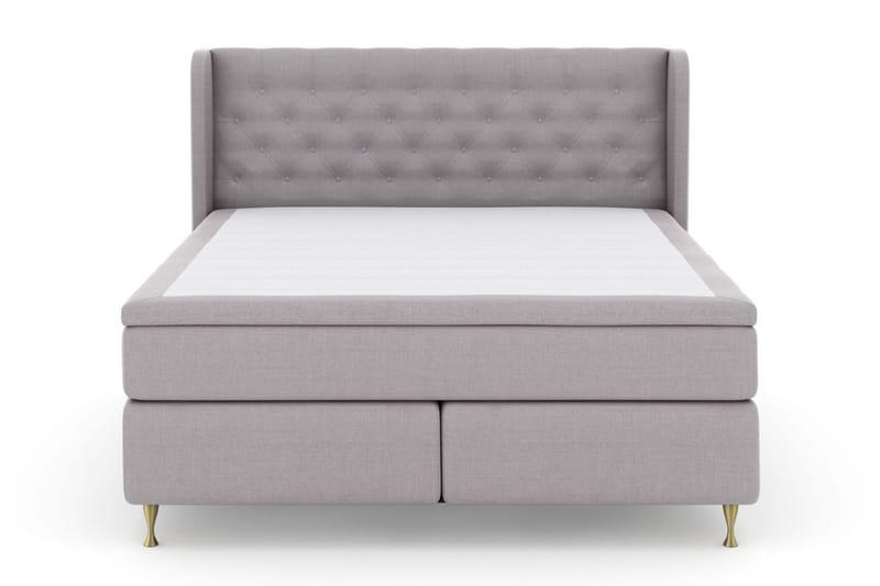 Select No 4 Komplett Sängpaket 180x200 Medium, Ljusgrå/Guld