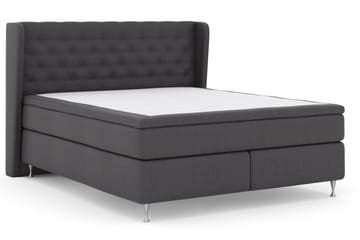 Select No 4 Komplett Sängpaket 180x200 Medium - Mörkgrå/Silver - Products - Möbler - Säng - Kontinentalsäng