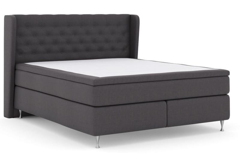 Select No 4 Komplett Sängpaket 180x200 Medium - Mörkgrå/Silver - Products - Möbler - Säng - Kontinentalsäng