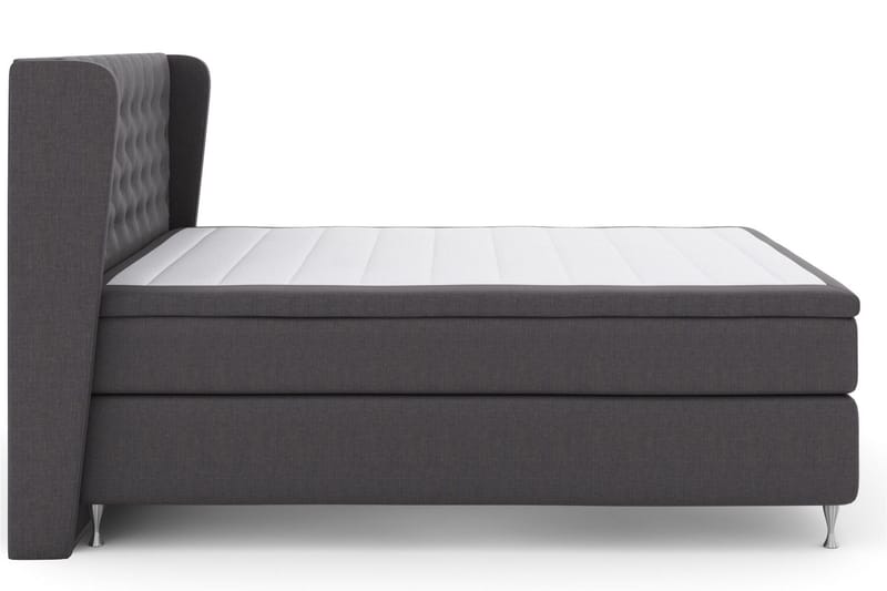 Select No 4 Komplett Sängpaket 180x200 Medium - Mörkgrå/Silver - Products - Möbler - Säng - Kontinentalsäng