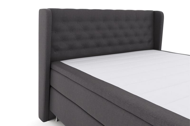 Select No 4 Komplett Sängpaket 180x200 Medium - Mörkgrå/Silver - Products - Möbler - Säng - Kontinentalsäng