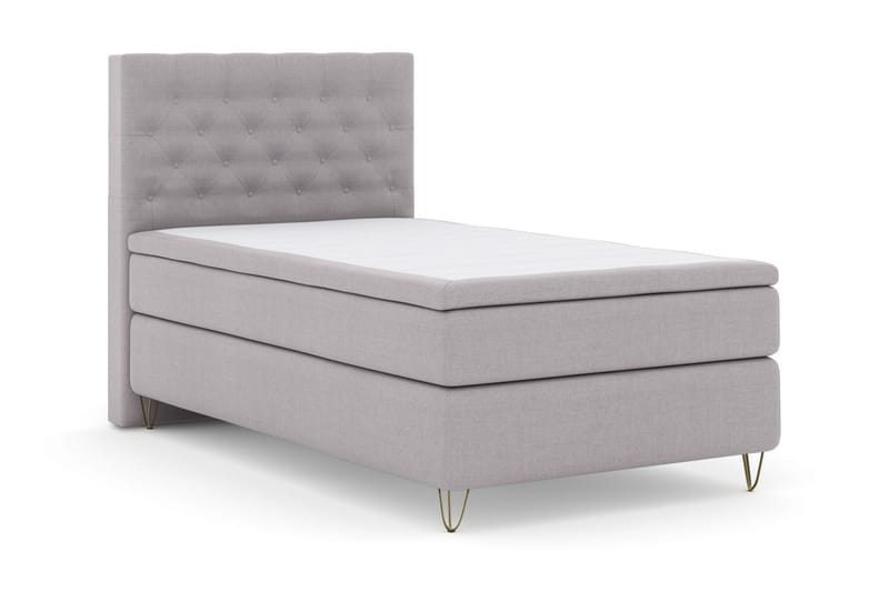Select No 4 Kontinentalsäng 120x200 Fast - Ljusgrå/Metall V-Form - Products - Möbler - Säng - Enkelsäng