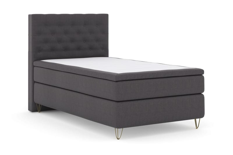 Select No 4 Kontinentalsäng 120x200 Fast - Mörkgrå/Metall V-Form - Products - Möbler - Säng - Enkelsäng