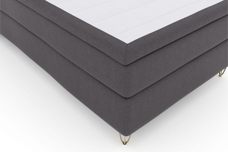 Select No 4 Kontinentalsäng 120x200 Fast - Mörkgrå/Metall V-Form - Products - Möbler - Säng - Enkelsäng