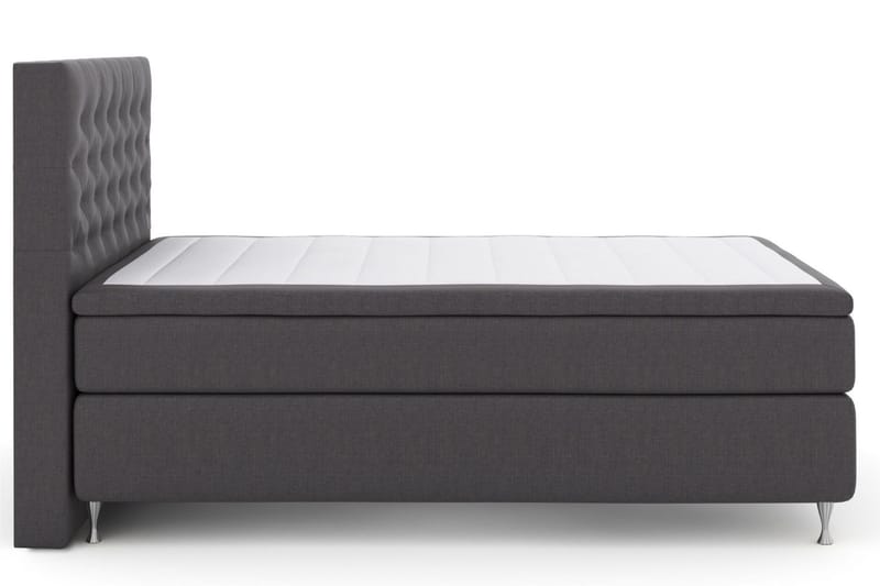 Select No 4 Kontinentalsäng 140x200 Fast - Mörkgrå/Silver - Products - Möbler - Säng - Kontinentalsäng