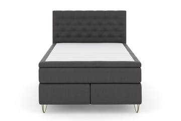 Select No 4 Kontinentalsäng 140x200 Fast/Medium - Mörkgrå/Metall V-Form - Products - Möbler - Säng - Kontinentalsäng