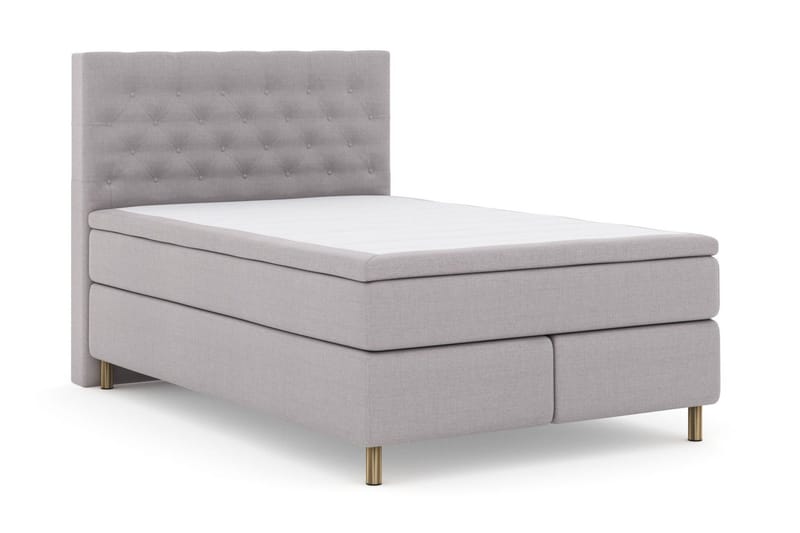 Select No 4 Kontinentalsäng 140x200 Medium - Ljusgrå/Koppar - Products - Möbler - Säng - Kontinentalsäng