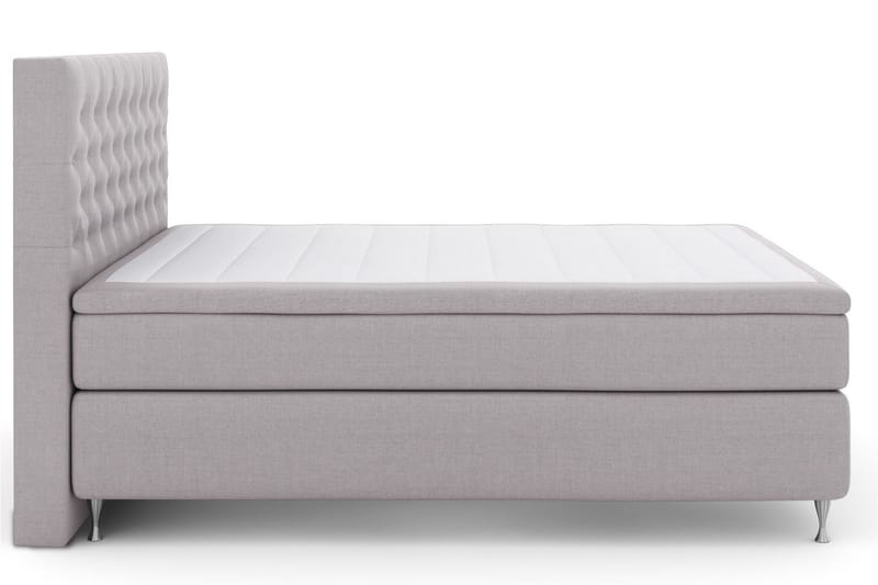 Select No 4 Kontinentalsäng 160x200 Fast/Medium - Ljusgrå/Silver - Products - Möbler - Säng - Kontinentalsäng