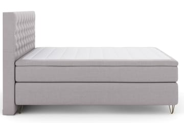 Select No 4 Kontinentalsäng 160x200 Medium - Ljusgrå/Metall V-Form - Products - Möbler - Säng - Kontinentalsäng