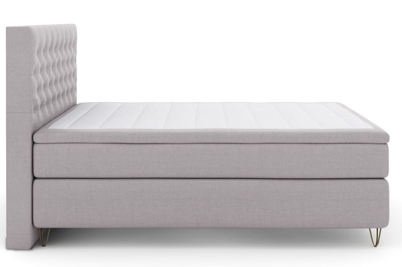 Select No 4 Kontinentalsäng 160x200 Medium - Ljusgrå/Metall V-Form - Products - Möbler - Säng - Kontinentalsäng