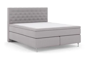 Select No 4 Kontinentalsäng 210x210 Fast - Ljusgrå/Silver - Products - Möbler - Säng - Kontinentalsäng