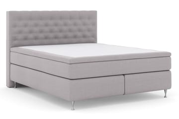 Select No 4 Kontinentalsäng 210x210 Fast/Medium - Ljusgrå/Silver - Products - Möbler - Säng - Kontinentalsäng