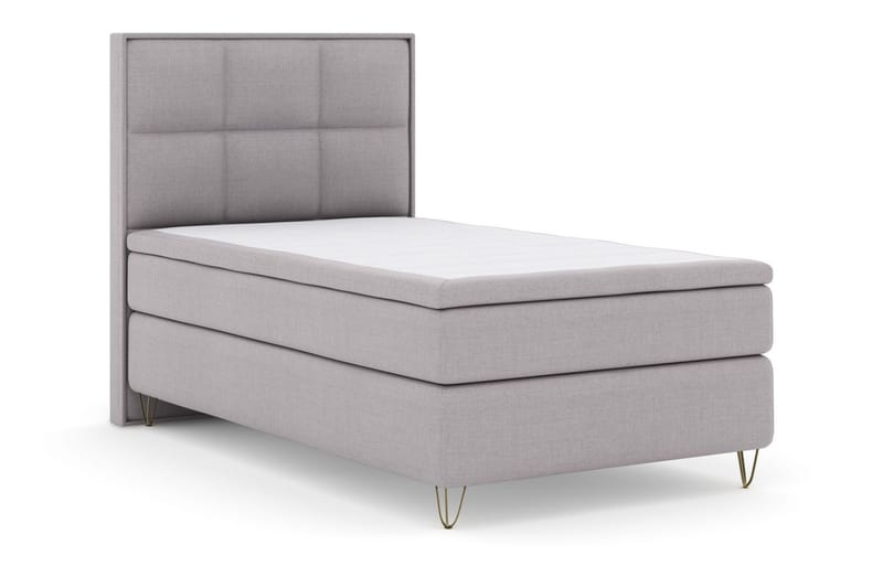 Select No 5 Komplett Sängpaket 120x200 Fast Latex - Ljusgrå/Metall V-form - Products - Möbler - Säng - Enkelsäng