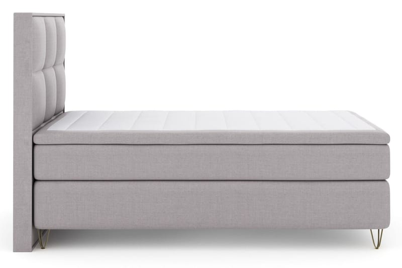 Select No 5 Komplett Sängpaket 120x200 Fast Latex, Ljusgrå/Metall V-form