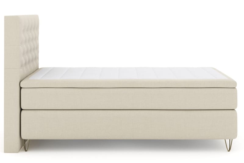 Select No 5 Komplett Sängpaket 120x200 Fast Watergel - Beige/Metall V-form - Products - Möbler - Säng - Enkelsäng