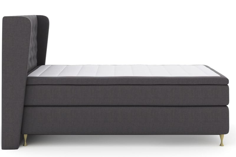 Select No 5 Komplett Sängpaket 120x200 Medium Watergel - Mörkgrå/Guld - Products - Möbler - Säng - Enkelsäng