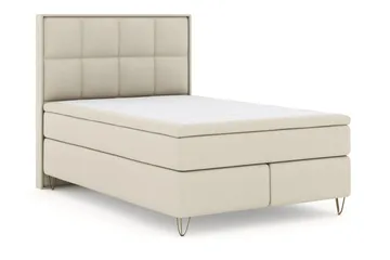 Select No 5 Komplett Sängpaket 140x200 Fast Latex - Beige/Metall V-form - Products - Möbler - Säng - Kontinentalsäng