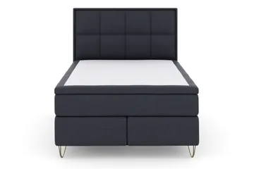 Select No 5 Komplett Sängpaket 140x200 Fast Latex - Blå/Metall V-form - Products - Möbler - Säng - Kontinentalsäng