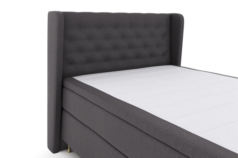 Select No 5 Komplett Sängpaket 140x200 Fast/Medium Latex - Mörkgrå/Guld - Products - Möbler - Säng - Kontinentalsäng