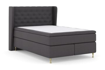 Select No 5 Komplett Sängpaket 140x200 Fast/Medium Latex - Mörkgrå/Guld - Products - Möbler - Säng - Kontinentalsäng
