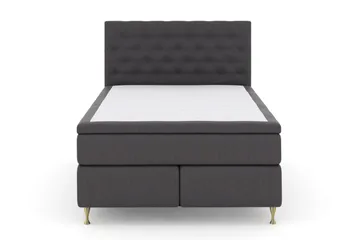 Select No 5 Komplett Sängpaket 140x200 Fast/Medium Latex - Mörkgrå/Guld - Products - Möbler - Säng - Kontinentalsäng