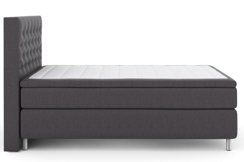 Select No 5 Komplett Sängpaket 140x200 Fast/Medium Latex, Mörkgrå/Metall