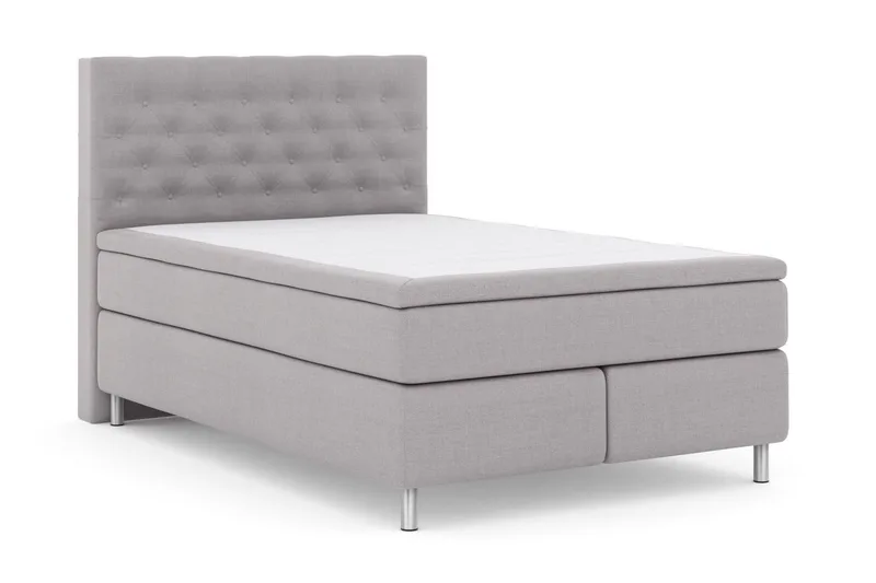 Select No 5 Komplett Sängpaket 140x200 Medium Watergel - Ljusgrå/Metall - Products - Möbler - Säng - Kontinentalsäng