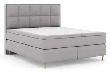 Select No 5 Komplett Sängpaket 160x200 Fast/Medium Latex - Ljusgrå/Guld - Products - Möbler - Säng - Kontinentalsäng