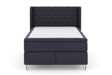 Select No 5 Komplett Sängpaket 160x200 Medium Latex - Blå/Metall V-form - Products - Möbler - Säng - Kontinentalsäng